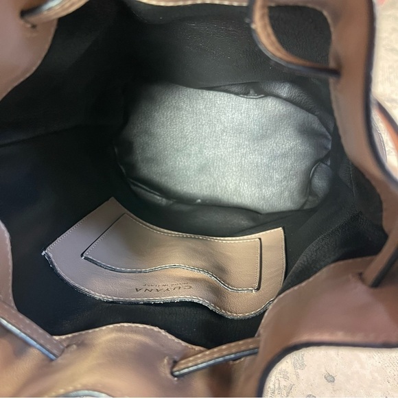 Cuyana Mini Bucket Bag Drawstring Leather Purse in Nude color soft Leather - Picture 7 of 12